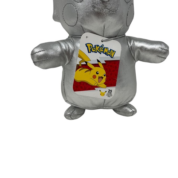 Pikachu‎ Plush Silver Gamestop Pokemon 25th Anniversary Celebration Chrome - Picture 3 of 7